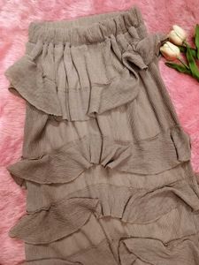 Tiered Ruffle Skirt with Knit Top