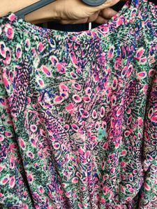 Zara Trafaluc Floral slightly glittered dress