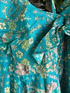 Boho Chic Teal Floral Dress