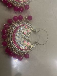 Pink Beaded Earrings