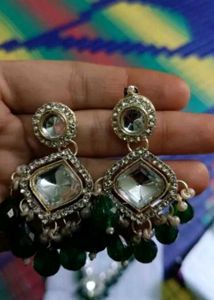 Green Beaded Jewellery Set