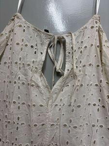 Backless White Boho Mini Dress