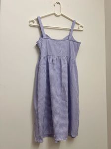 Lilac Gingham Checkered Sundress