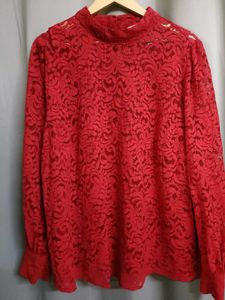 H&amp;M Floral  Mock Neck Top