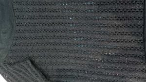 Black Mesh Knitted Top