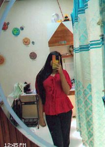 Red Peplum Top