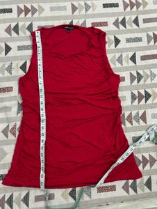 Charming Red Sleeveless Top