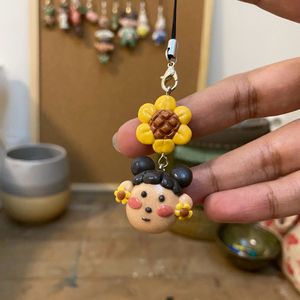 Sunflower girl bag Charm