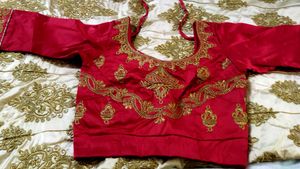 Elegant Gold Embroidered Lehenga Set