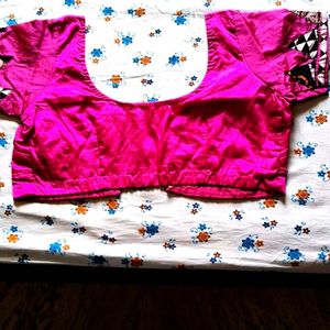 Pink Readymade Saree Blouse