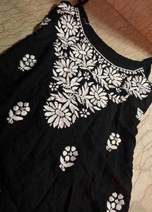 Black Chikankari Kurti