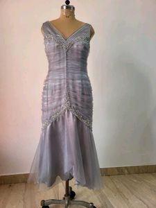 Elegant Grey Ethnic Gown