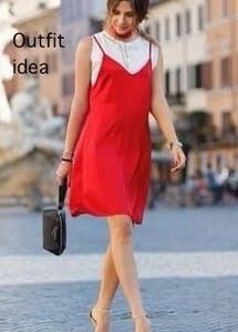 Red &#39;Are You Following Smiley?&#39; Dress