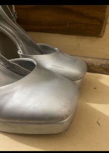 Silver Platform Heels