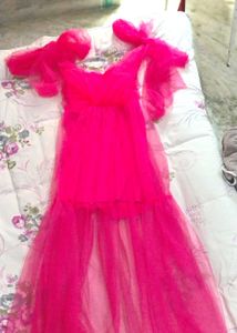 Hot Pink Tulle Party Dress