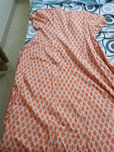 Orange Flared Kurta