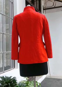 Red Wool Blend Women's Jacket