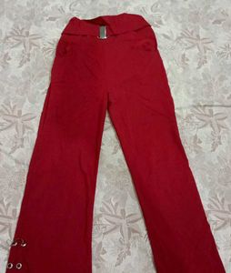 Red Ruffle Top &amp; Wide Leg Pants Set❤