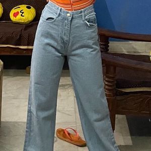Light Wash Wide Leg Jeans