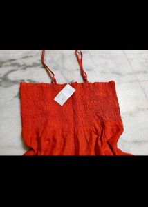 H&amp;M White Oversized Shirt And Red Dress