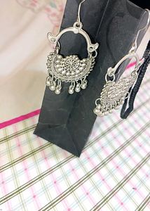 Silver Tone Dangle Earrings