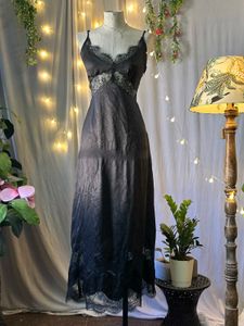 Elegant Black Lace Slip Dress