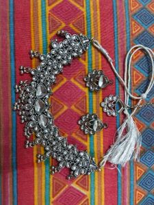 Silver Jewellery Set And Bangle Combo