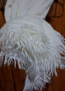 Ivory Fringe Scarf