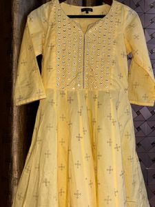 Pre Loved Rich Cotton Fabric Anarkali Dress/ Kurta