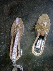 Sparkly Gold Fashion Slides