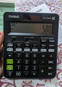 CASIO MJ-120GST - CB189Desktop Calculator for Shop &amp; Office with 5 GST Keys &amp; Total GST
