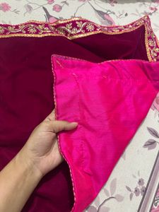 Embroidered Velvet Square Cloth, Brand New