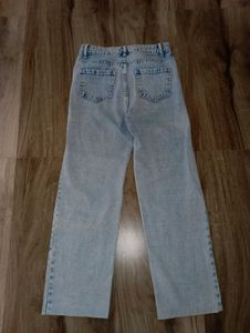 Straight Light Blue High Waisted Jeans
