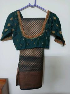 Elegant Green Saree & Blouse