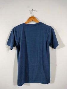 Navy Blue Printed Casual T Shirt (Men&#39;s)
