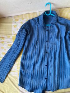 Full Sleeves Blue Shirt