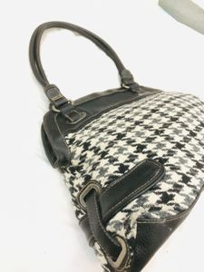 Imported Houndstooth Handbag