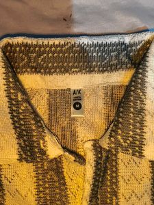 Striped Pattern Button-Down Shirt