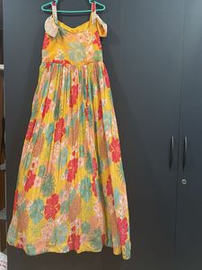 Floral Cold Shoulder Maxi Dress