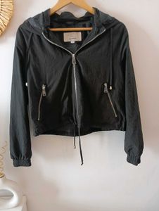 Pull &amp; Bear Stylish Black Zipper Jacket