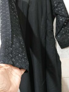 Black Colour Sequins Work Kurta