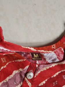 Bandhej Print Beautiful Kurti For Women