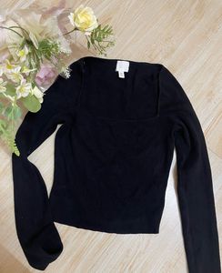 H&amp;M Pinteresty Long Sleeve Ribbed Top