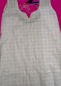 White Embroidered Kurta