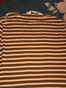 H&amp;M Striped Ribbed Tee