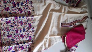 Pink And Beige Coloured Dress