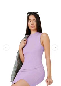 Lavender Sleeveless Bodycon Dress