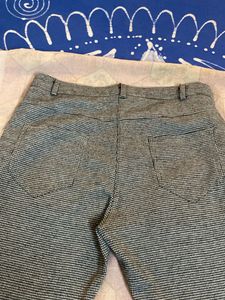 Streachble Grey Based Black Self Embossed Pant