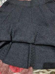 Woolen Acrylic Flared Skirt For Women