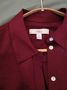 Burgundy Long Sleeve Shirt